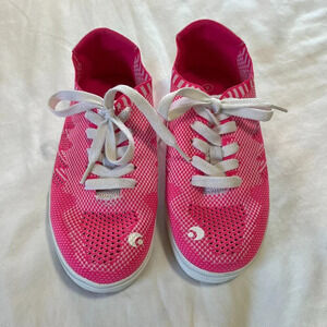 Osiris Girls Hot Pink White Mesh Breathable Skateboard Shoes | Size 4